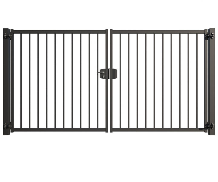 Doppeltor aus Metall für den Garten