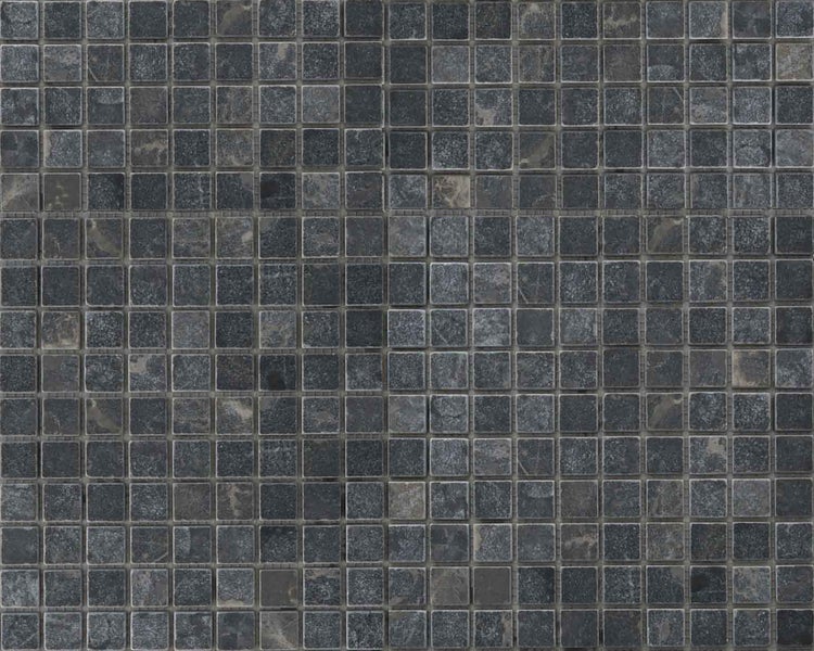Wohnrausch Natursteinmosaik Marmor BLACK 2,3 x 2,3 cm, getrommelt, dunkelgrau
