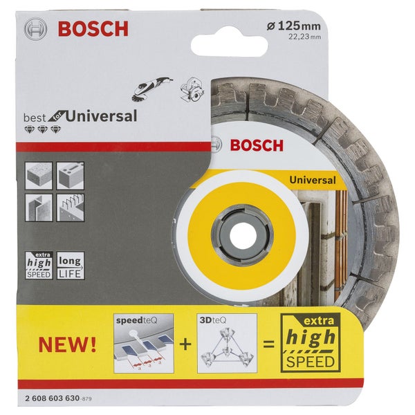 Bosch Trennscheibe Universal mit 125 Millimeter Durchmesser in Verpackung
