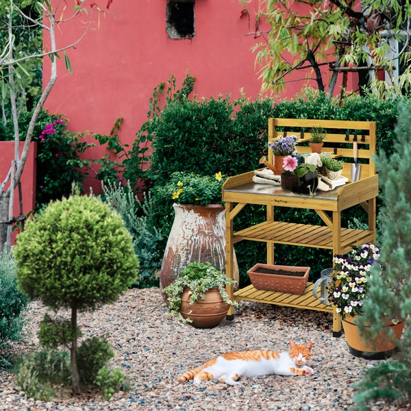 VegTrug® Pflanztisch - Natur - 81 x 56 x 125 cm