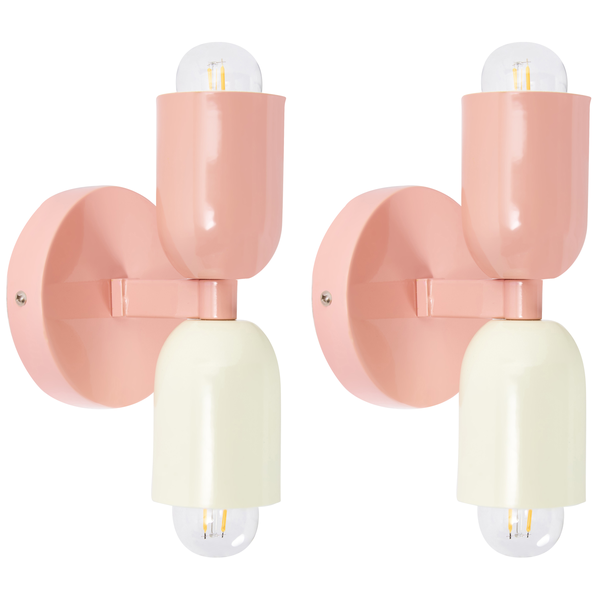 Wandlampe 2er Set TOPI Metall Pastellrosa