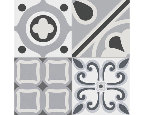 Dekorfliese mit geometrischen Mustern