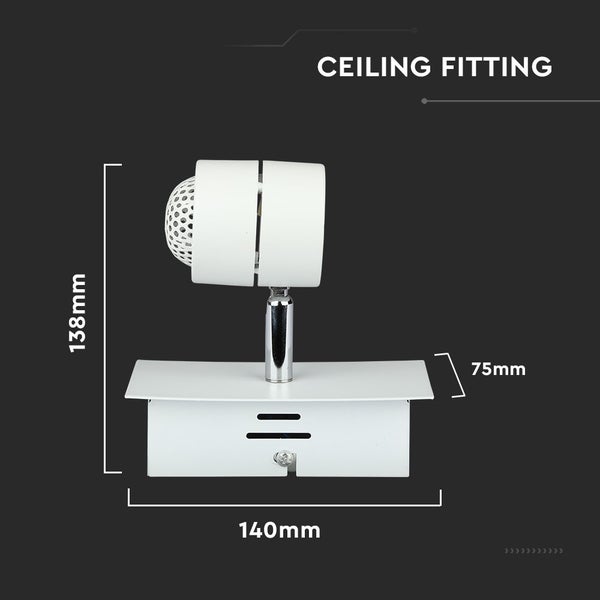 Weiße GU10-Wandleuchte aus Aluminium