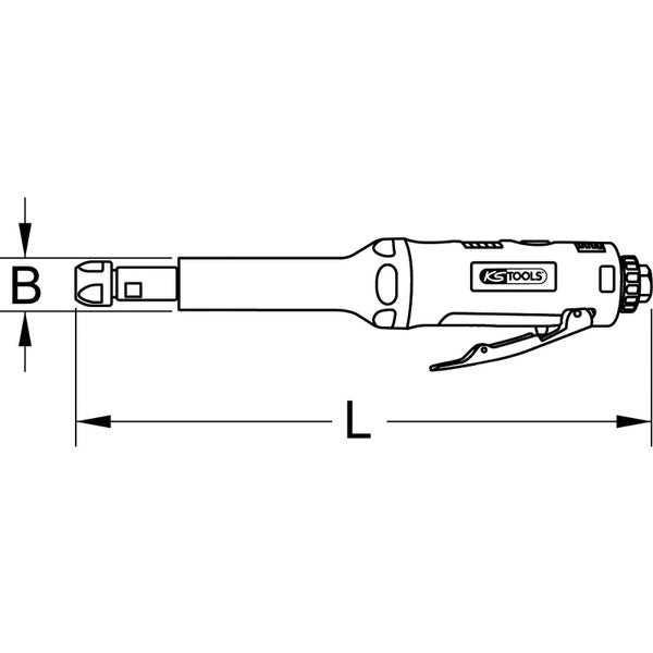 KS TOOLS Langschaft-Druckluft-Stabschleifer 23.000 U/min - 515.5415