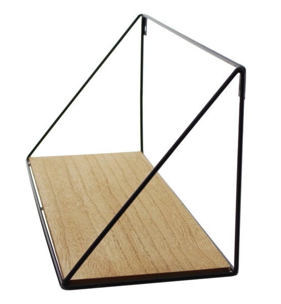 FRANK FLECHTWAREN | Wandregal Puro, 2er Set, METALL, 39 x 15 x 17 cm