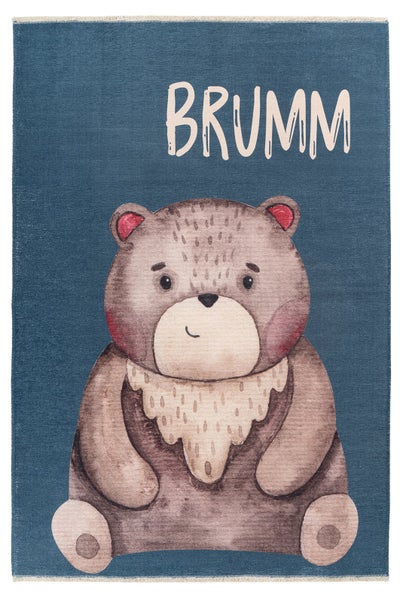 Kinderteppich mit Bärchenmotiv und Schriftzug Brumm für das Kinderzimmer