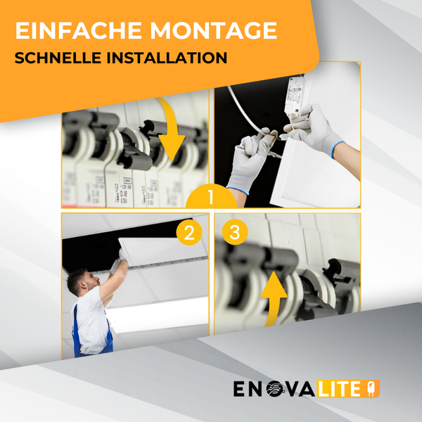 ENOVALITE LED-Panel 36W mit CCT Funktion Aufbaurahmen und Fernbedienung Deckenleuchte 120 x 30cm Philips Driver und 3600lm