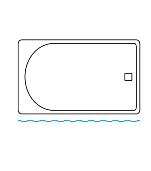 Badewanne schematische Darstellung
