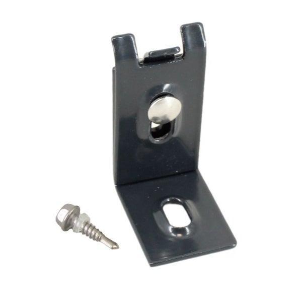Winkelverbinder aus Metall mit Schraube