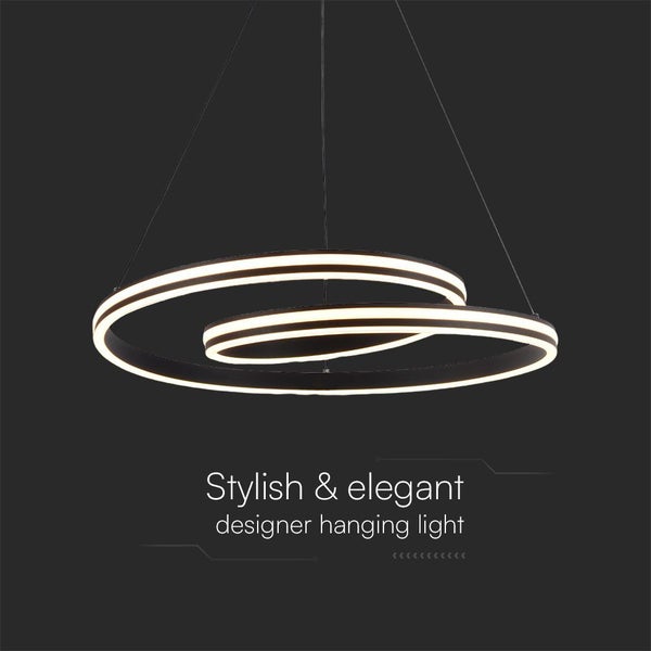 Moderne LED-Hängeleuchte mit spiralförmigem Design