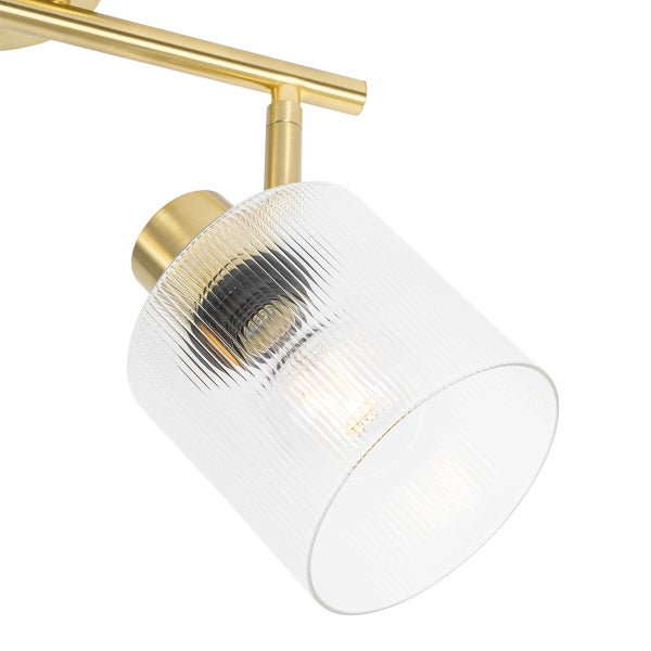 Deckenleuchte mit einem Lampenschirm aus Glas