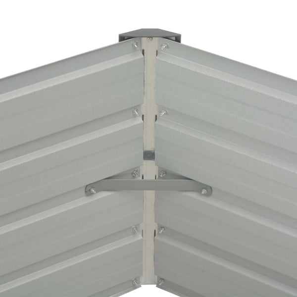 Hochbeet Anthrazit 129 x 129 x 45 cm Verzinkter Stahl