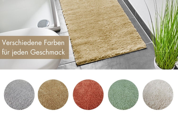 Badematten Set Florida bestehend aus zwei Badematten 40 x 60 cm und 60 x 100 cm in Taupe