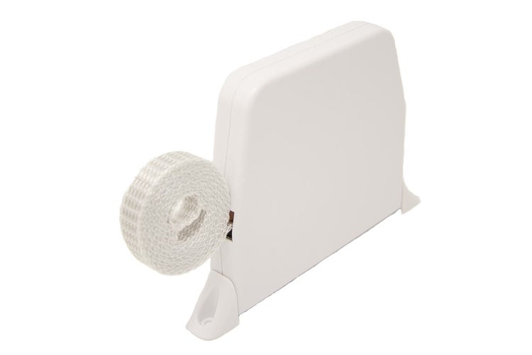 DIWARO. Mini Rollladen-Aufschraub-Gurtwickler | Lochabstand 154 mm | schwenkbar | mit 5 m Gurt | weiß