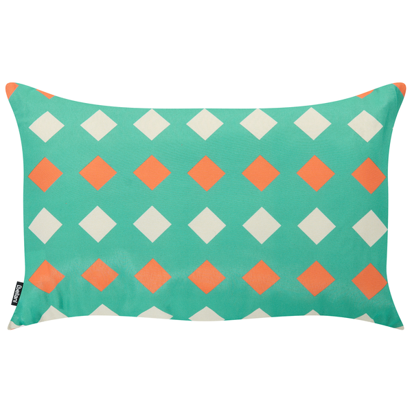 Rechteckiges Dekokissen mit rautenförmigem Muster von Belliani