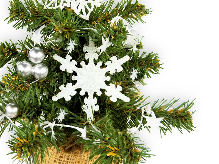 Geschmückter künstlicher Weihnachtsbaum mit 13 Ornamenten TINY 1 in Topf 25 cm