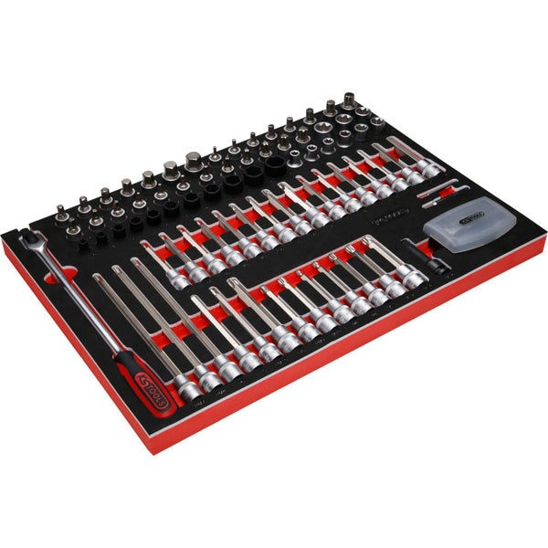 KS TOOLS 1/2 Bit-Stecknuss-Satz in Schaumstoffeinlage 111tlg. - 811.1111