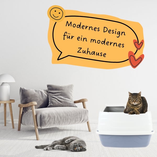 GarPet Hop-In Katzenklo Katzentoilette Top Entry Jump-In XXL Haubentoilette Einstieg oben Katzen WC Klo
