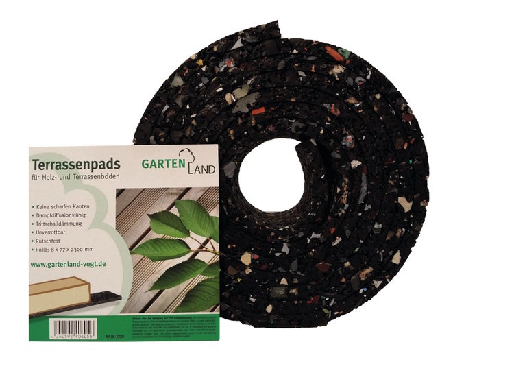 Gartenland Terrassenpads Granulatrolle 8 x 77 x 2300 mm zum Höhenausgleich