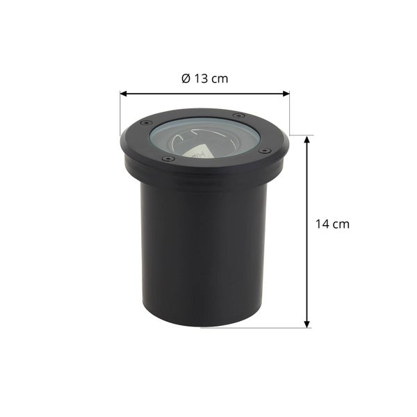 Lindby Bodeneinbauleuchten Cliff (Modern) in Schwarz (1 flammig, GU10) - Bodeneinbauleuchte außen