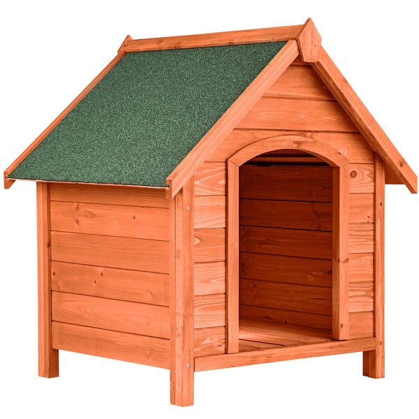 Hundehütte tectake Bailey aus lasiertem Holz 72 x 65 x 83 cm