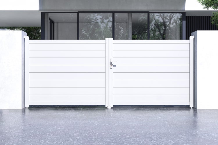 Flügeltor 3,5m EIGER H.140 Weißaluminium