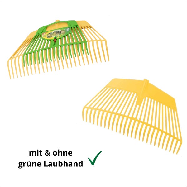 Laubrechen Kunststoff mit und ohne abnehmbarem Greifaufsatz für die Gartenarbeit