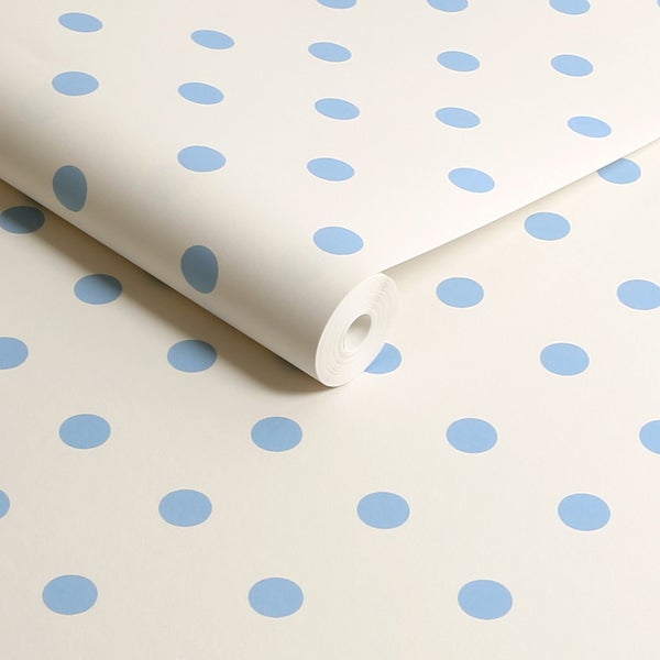 Vliestapete - Button Spot Blue