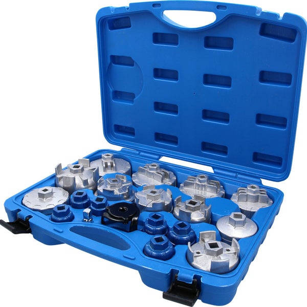 Brilliant Tools Ölfilterschlüssel-Satz, 19-teilig im blauen Koffer