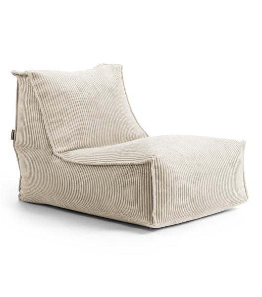 mokebo Sitzsack aus Cord 'Der Gelassene', Bean Bag, Relaxliege oder Bodenkissen in Beige