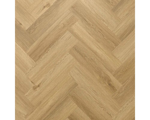 Verlegung von hellem Parkett im Fischgrätmuster