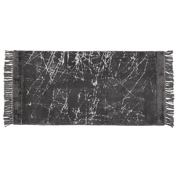 Teppich HANLI Dunkelgrau 80 x 150 cm Viskose