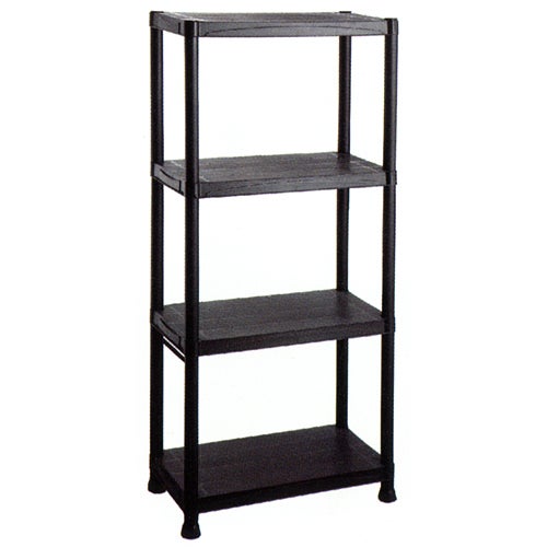 PROREGAL Kunststoffregal Panther Tall HxBxT 135x60x30cm Fachlast 20kg pro EbeneSchwarz