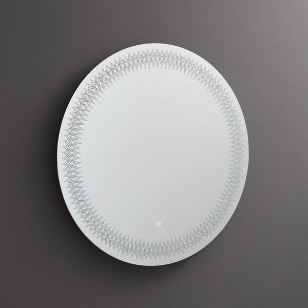 Designspiegel mit Dekoration und LED Beleuchtung 80cm