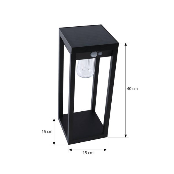 Lindby LED Smart Home Wegbeleuchtung Garten Enea dimmbar mit Bewegungsmelder (Modern) in Schwarz aus Aluminium (1 flammig, )