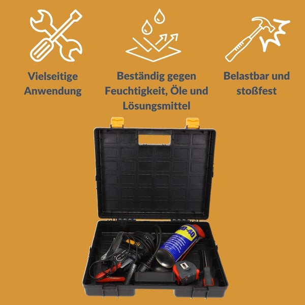 Werkzeugkoffer mit Werkzeugen und Zubehör