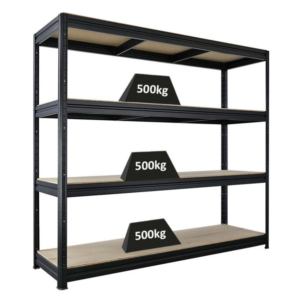 Schwerlastregal mit drei Regalböden und einer Traglast von jeweils 500 kg