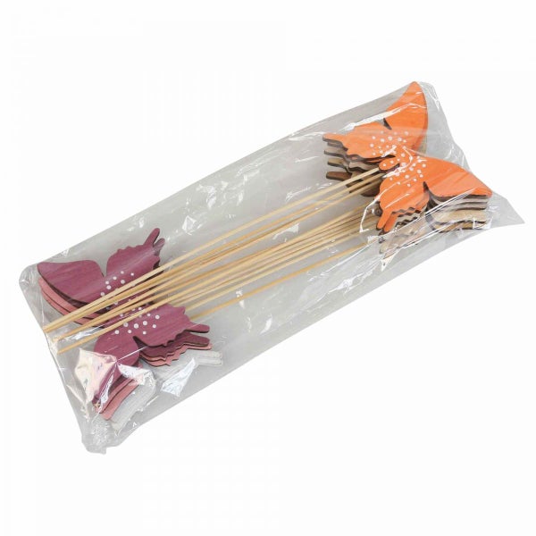 Schmetterlinge am Holzstab zur Dekoration in Verpackung