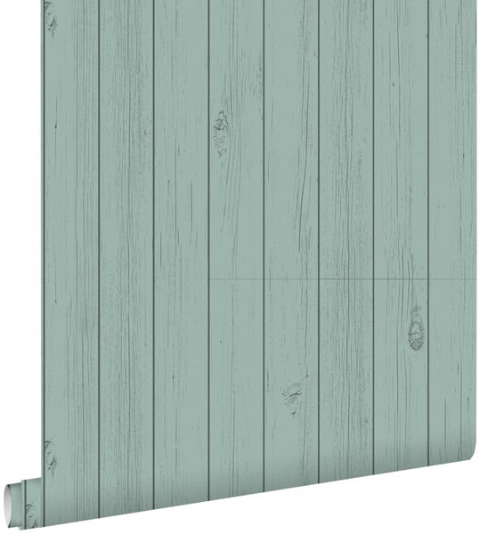 ESTAhome Tapete Holz-Optik Salbeigrün - 53 cm x 10.05 m - 128852