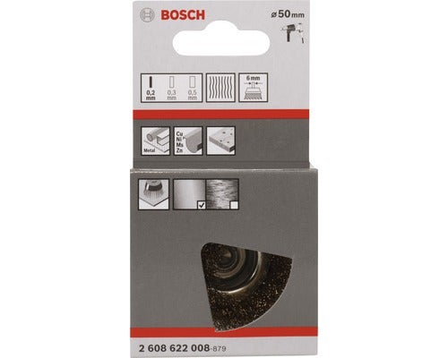 Topfbürste Bosch gewellter Draht, vermessingt 50 mm, 0,2 mm
