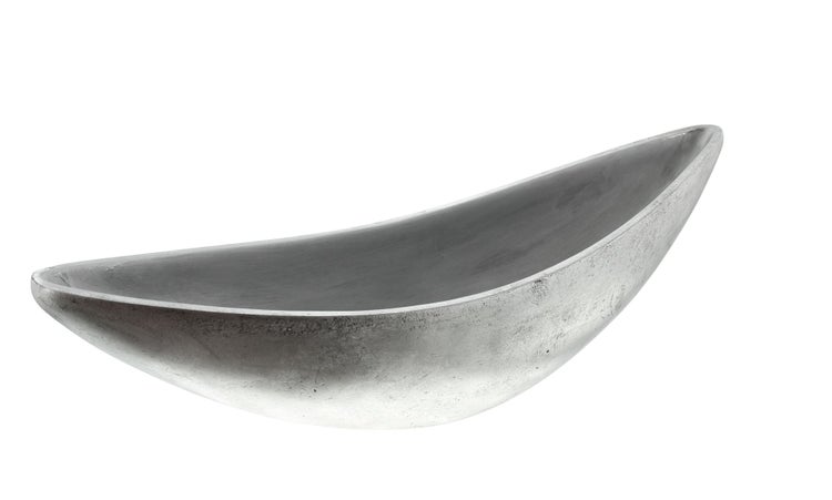 FRANK FLECHTWAREN | Pflanzschale Silber, KUNSTSTOFF, 60 x 16 x 19 cm, ohne Deko