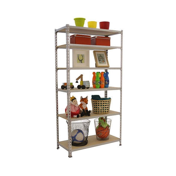 Schwerlastregal GIANT MULI | HxBxT 250x100x30cm | 6 Fachböden | Fachlast 150kg | Verzinkt | Lagerregal Kellerregal Werkstattregal Metallregal Fachbodenregal Steckregal