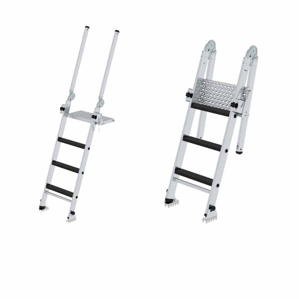 Aluminium Gerüsttreppe mit Trittstufen und Plattform