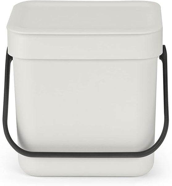 Brabantia Abfallsammler Mit Stay Open Deckel 3 Liter HxBxT 17,4 x 18,8 x 13,9 cm Kunststoff Hellgrau