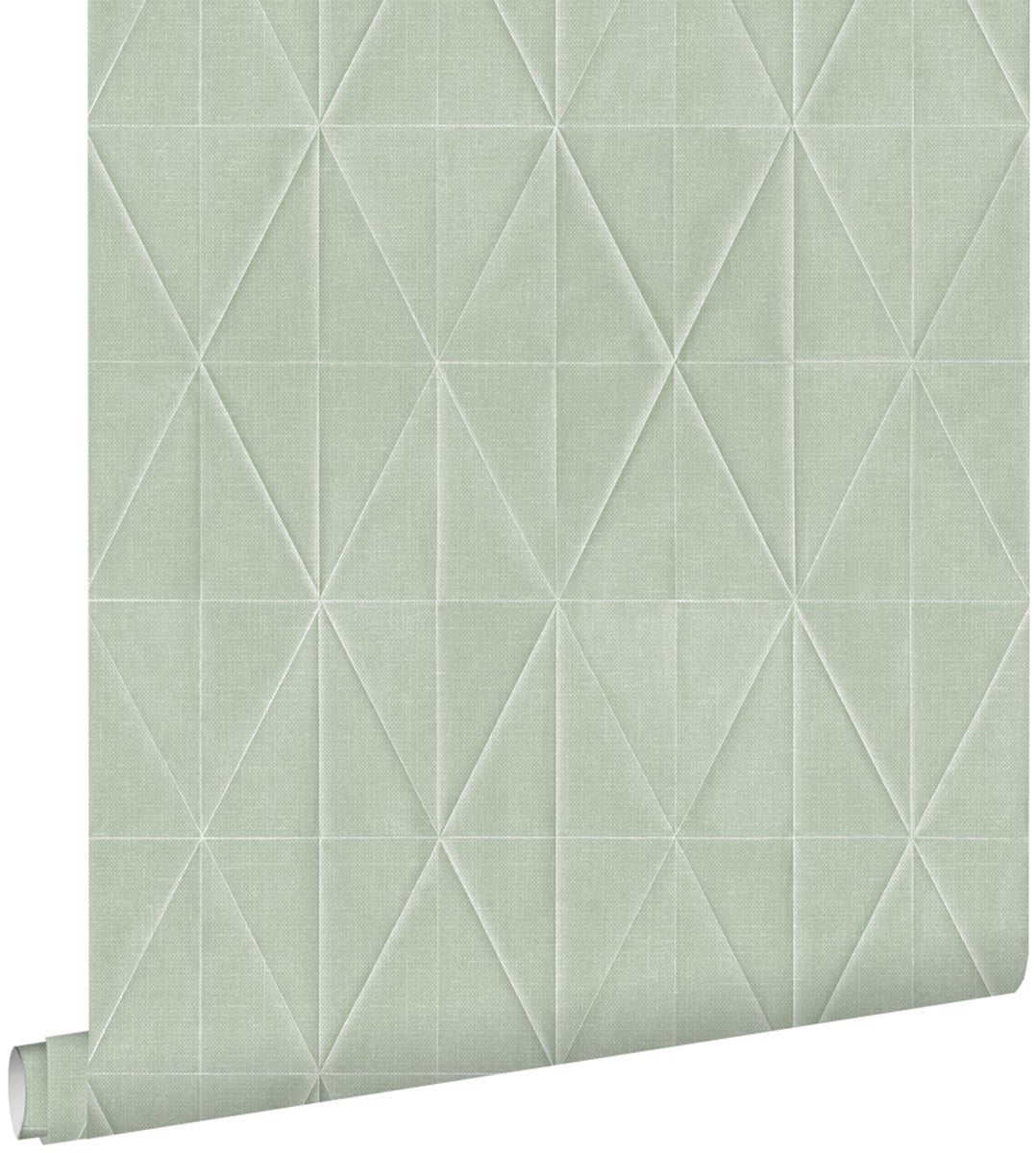 ESTAhome Öko-Strukturtapete Origami-Muster Seladongrün - 0,53 x 10,05 m - 148713