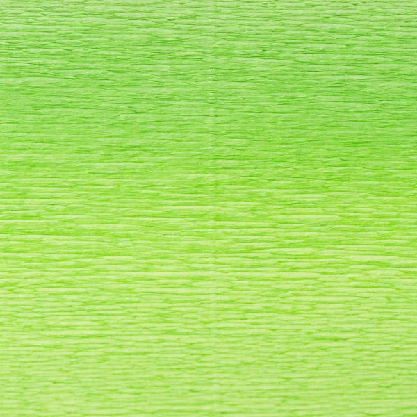Grüne Rolle Floristenkrepp, 50 Zentimeter breit, 250 Zentimeter lang, lichtecht und nicht ausblutend.
