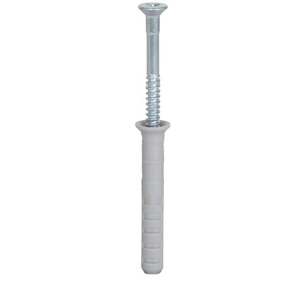 Fischer 100x Nageldübel N 6 x 40/10 S mit Nagelschraube - 048788