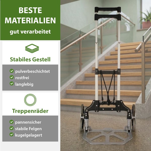 Treppensteiger Sackkarre vor einer Treppe