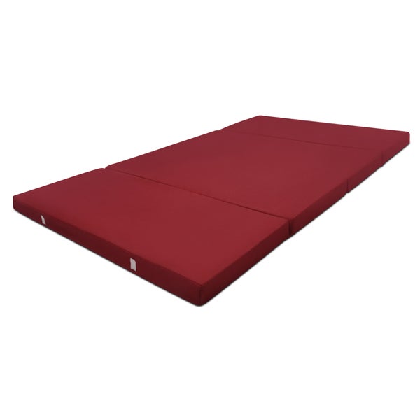 Beautissu Comfort Klappmatratze 195x120x7cm Dunkelrot