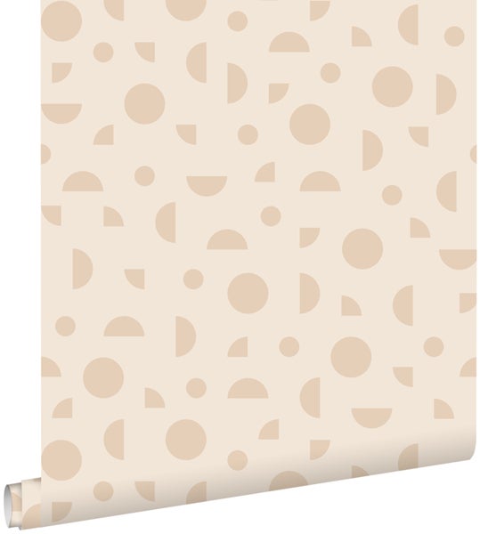 ESTAhome Tapete grafisches Motiv Beige - 50 x 900 cm - 139749